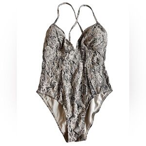 Time and Tru Snakeskin One Piece Swimsuit